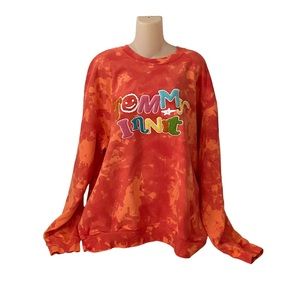 TommyInnit Ltd Ed Crewneck Sweatshirt Gamer Orange Tie Dye unisex XL FLAW - READ
